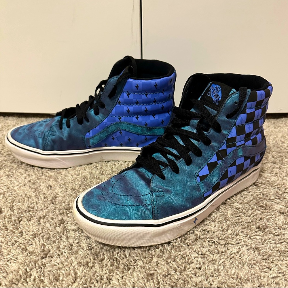 Vans Blue and Black High-Top Sneakers